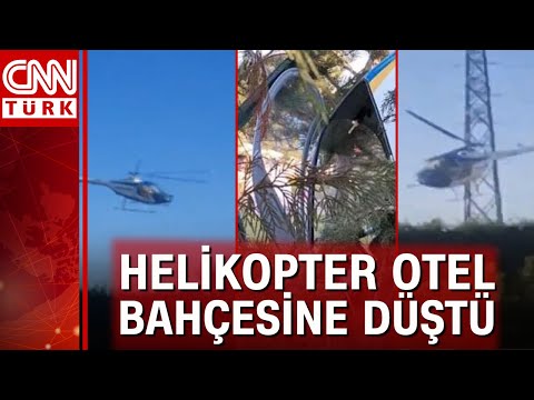 Afyonkarahisar'da helikopter kazası! Kaza kırıma uğrayan helikopterdeki baba-oğul iyi