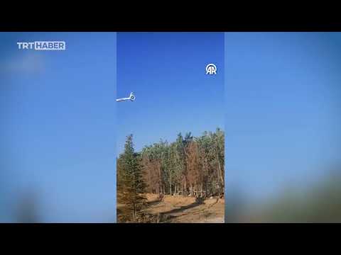 Afyonkarahisar'daki helikopter kazası kamerada