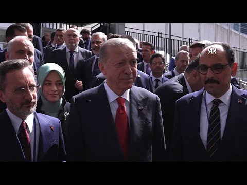 President Erdogan leaves the UN Building after his speech at the UN General Assembly Hall