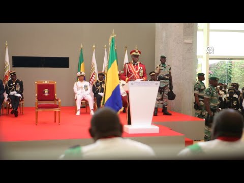 Gabon transitional government leader Nguema sworn in as "president"