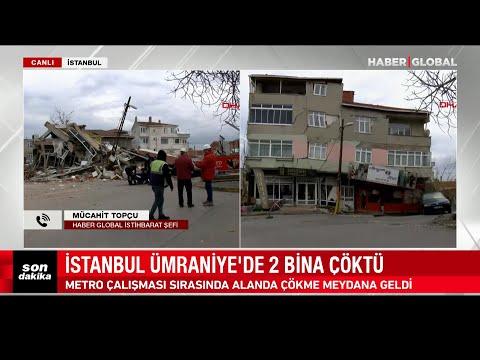 SON DAKİKA! İstanbul Ümraniye'de Bina Çöktü